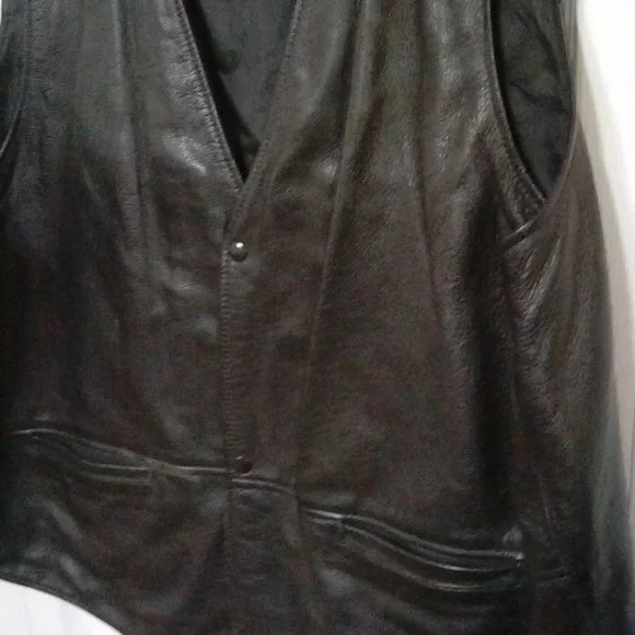 Men's Brown Coronado Leather Vest - Picture 5 of 11